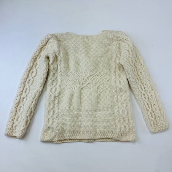 Kilronan Knitwear cream merino wool cardigan Womens Size XXS Irish knit sweater - Picture 6 of 9